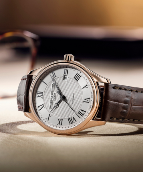 relógio frederique constant classics automático rose