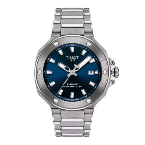 relógio tissot t race powermatic 80 blue dial 41mm