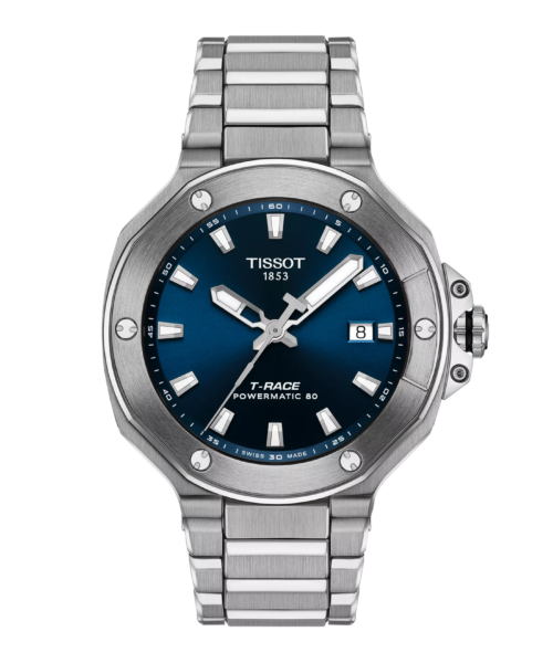 relógio tissot t race powermatic 80 blue dial 41mm