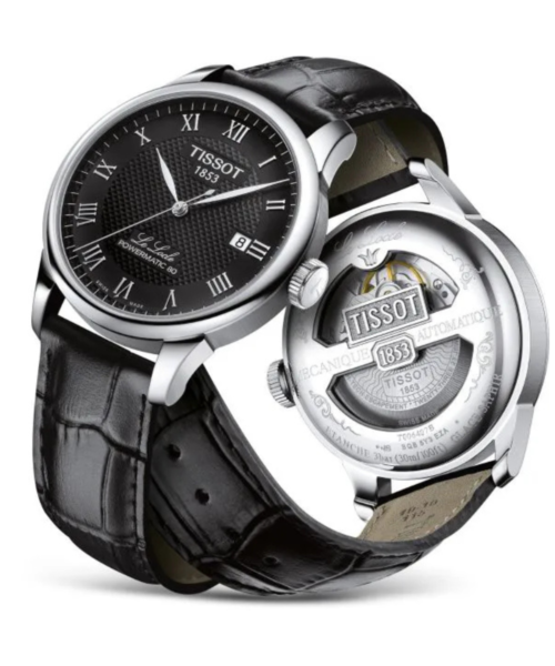 relógio tissot le locle powermatic 80 automático preto