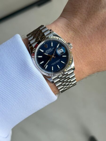 relógio rolex datejust 36 blue dial