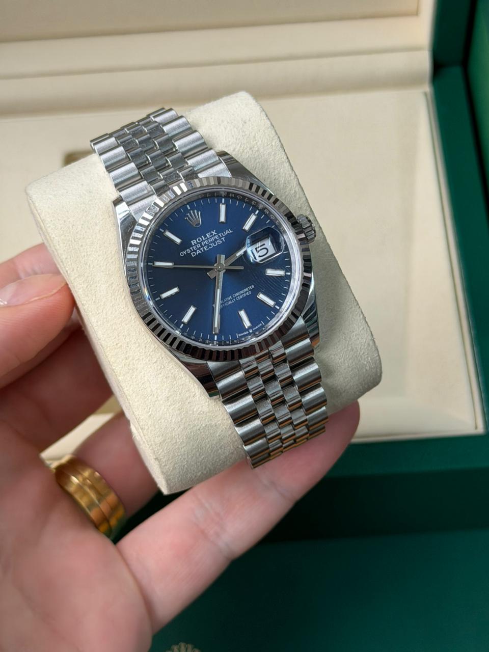 relógio rolex datejust 36 blue dial