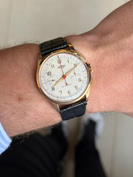 relógio delbana chronograph vintage