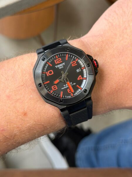 relógio tissot t race powermatic 80 black 41mm