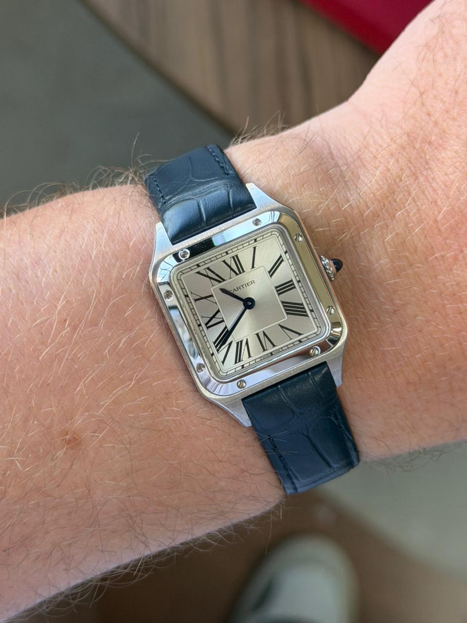 relógio cartier santos green dial (cópia)
