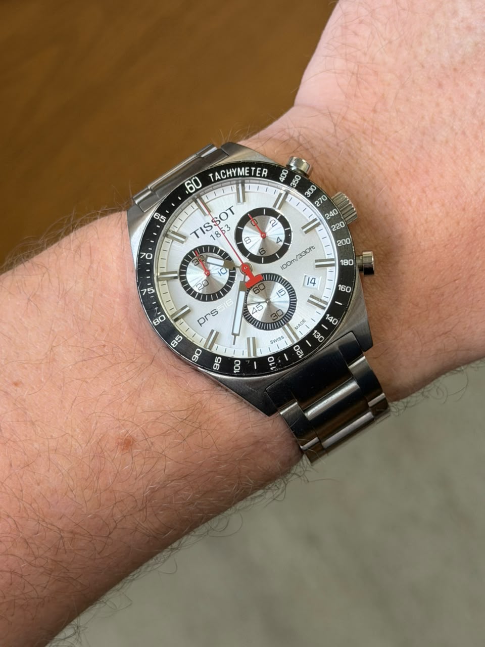 relógio tissot psr516 chrono white